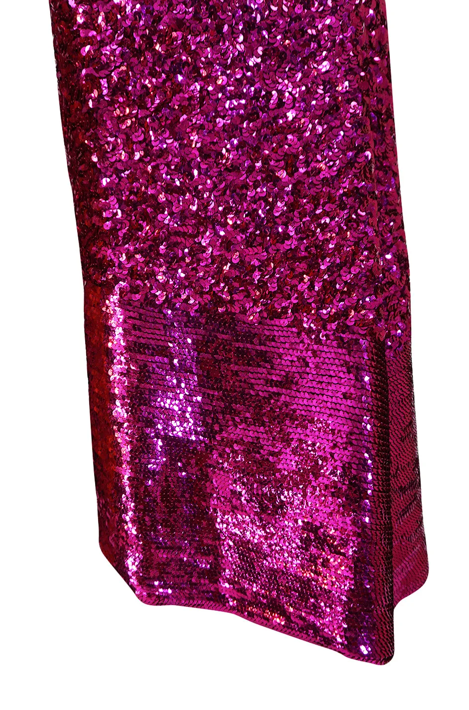 1950s Mr. Blackwell Demi-Couture Densely Covered Pink Sequin Dress