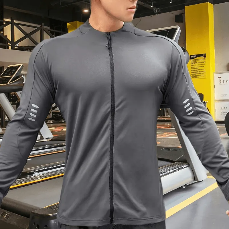 Athletic Long Sleeves Zip-Up Running Jacket - SF1936