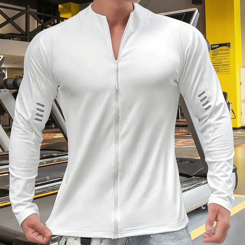 Athletic Long Sleeves Zip-Up Running Jacket - SF1936
