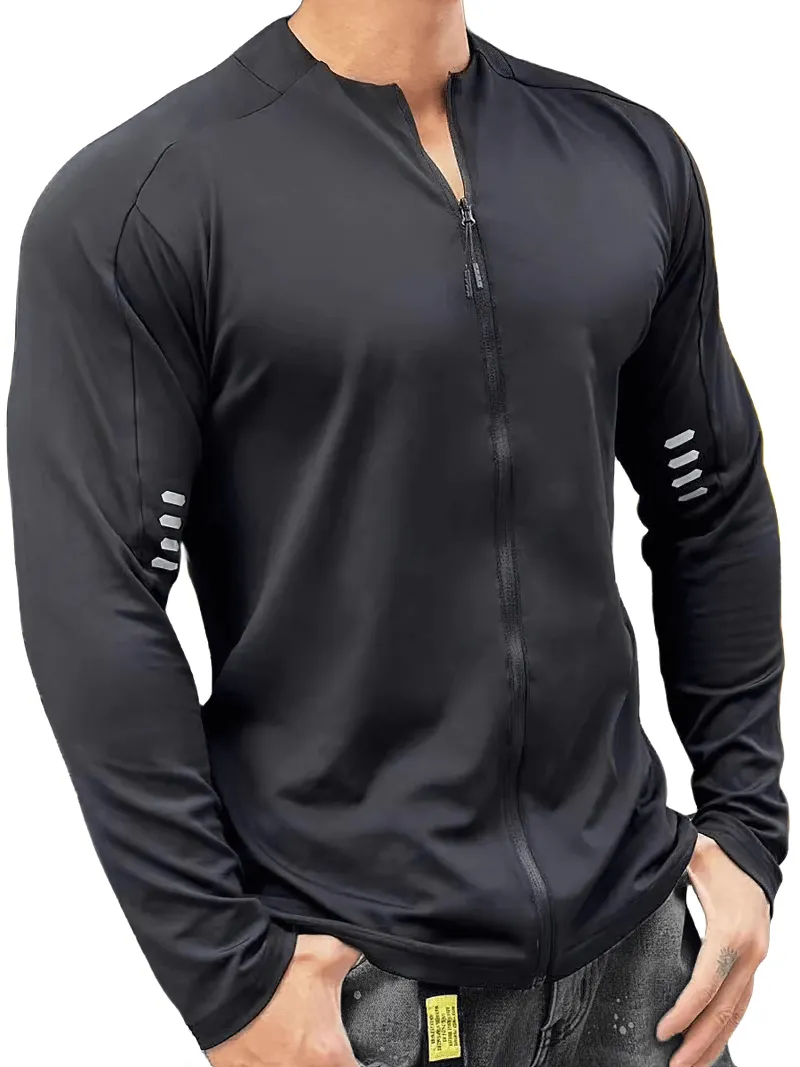 Athletic Long Sleeves Zip-Up Running Jacket - SF1936