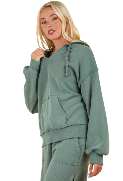 Backyard Hangout V-Neck Hoodie