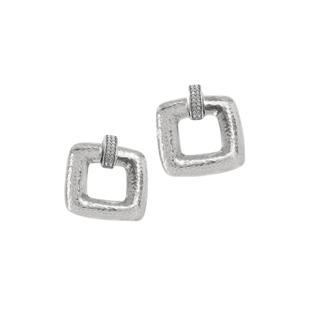 Brighton Women's Meridian Geo Dew Silver Earrings