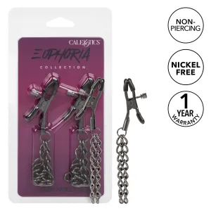 California Exotics - Euphoria Collection Chain Nipple Clamps (Black)