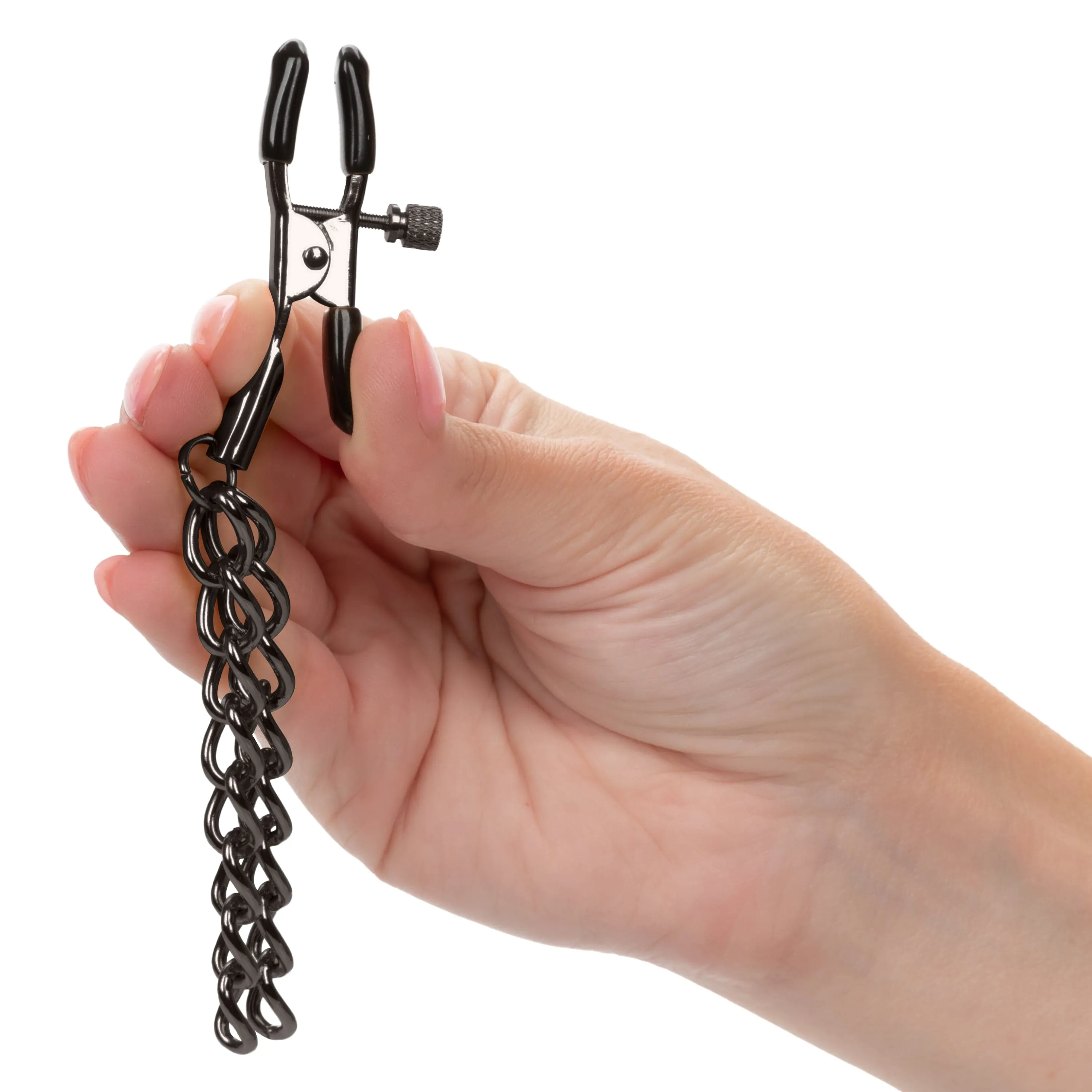 California Exotics - Euphoria Collection Chain Nipple Clamps (Black)