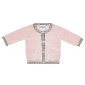 Cashmere roundneck cardigan pink
