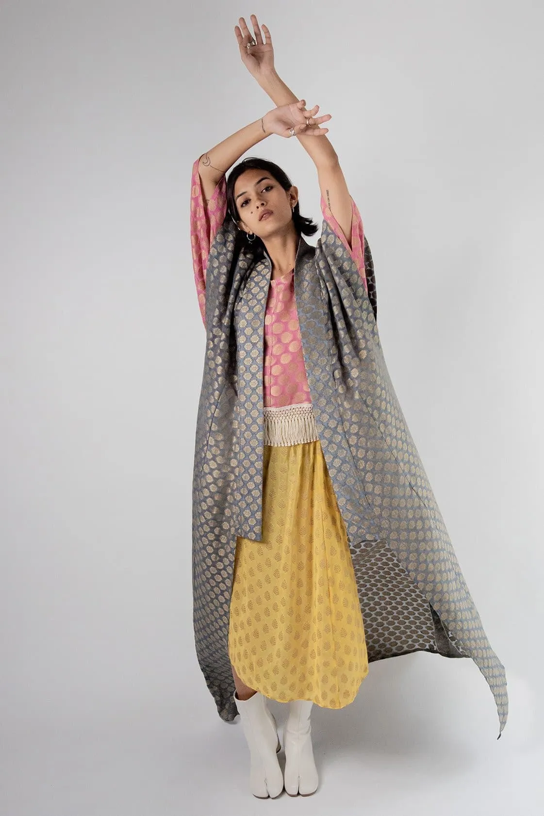 Chiffon Silk Kimono Kaftan Robe Gisele