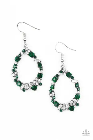 Crushing Couture Green Earrings - Paparazzi Accessories