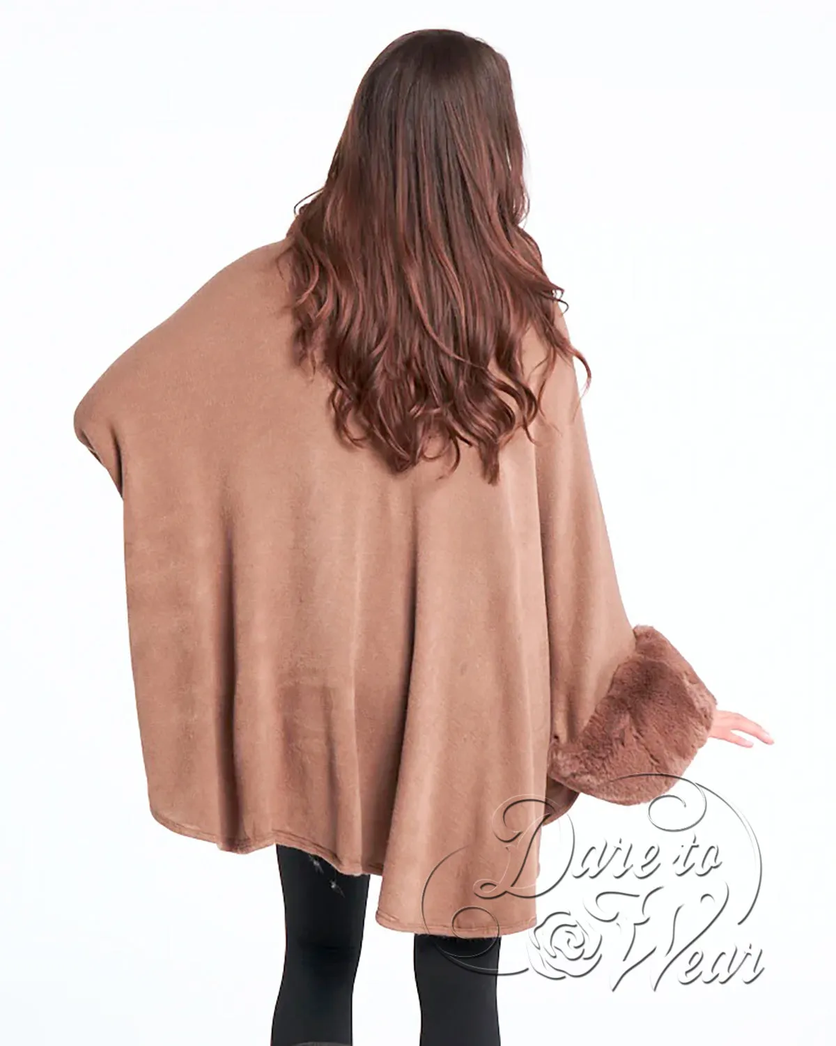 Cuddle Faux Fur Wrap in Sable