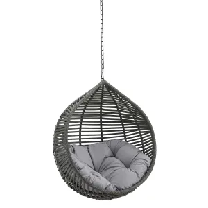 Garner Teardrop Outdoor Patio Swing Chair Without Stand Gray Gray EEI-3637-GRY-GRY