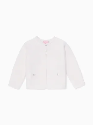 Ivory Leandra Cashmere Baby Cardigan