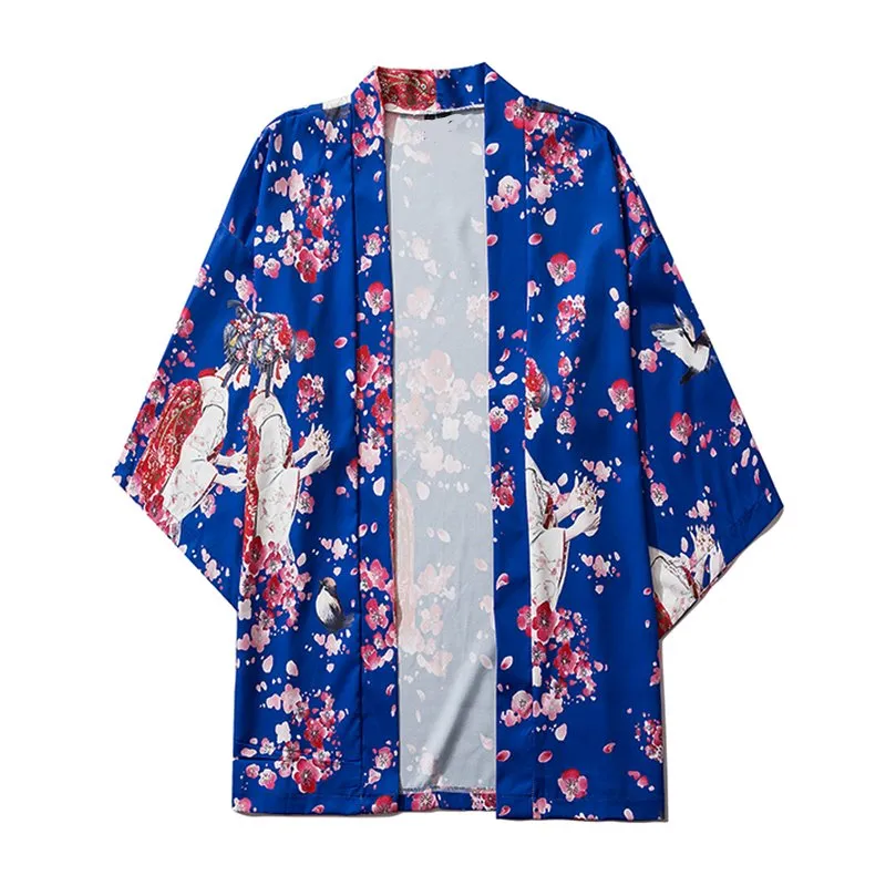 Japanese Sakura Cherry Blossom Print Kimono