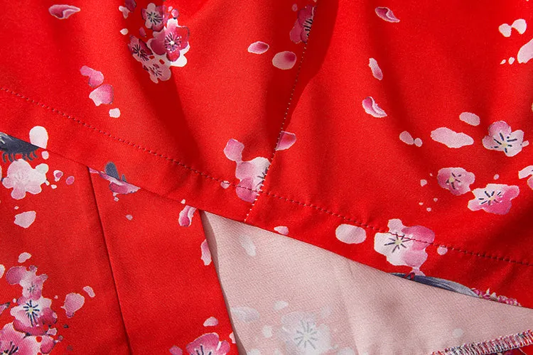 Japanese Sakura Cherry Blossom Print Kimono