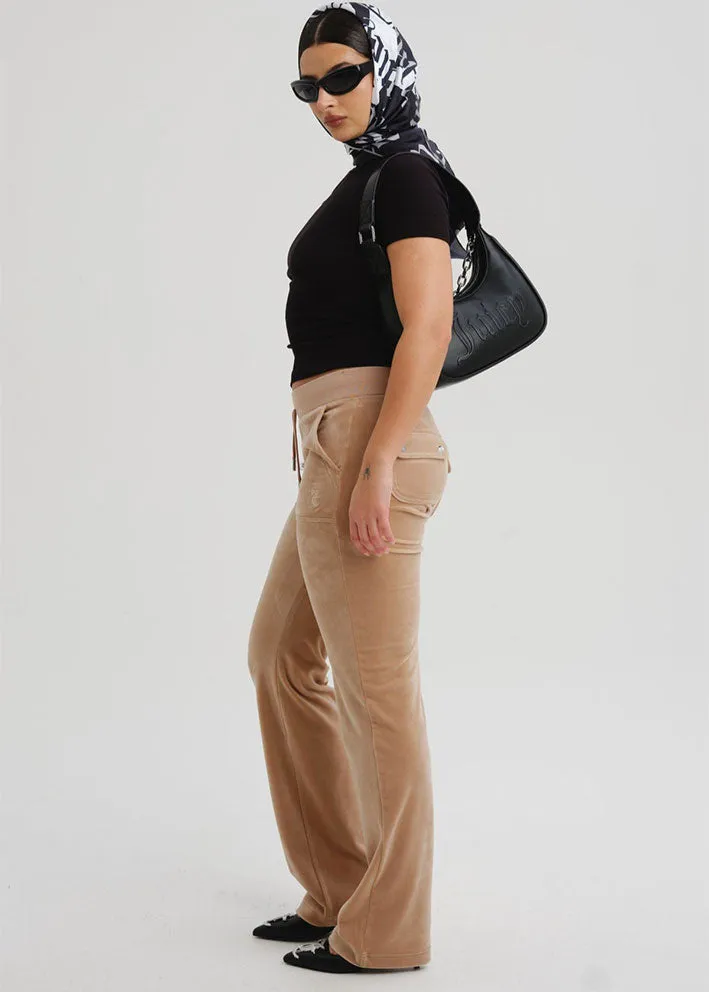 Juicy Couture Del Ray Classic Velour Bukser - gold caramel