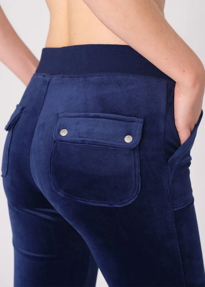 Juicy Couture Del Ray Pocket Velour Bukser - Blue Depths