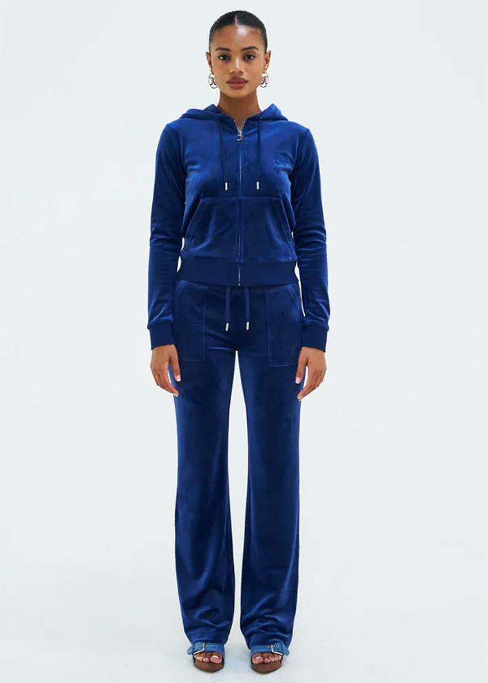 Juicy Couture Del Ray Pocket Velour Bukser - Blue Depths