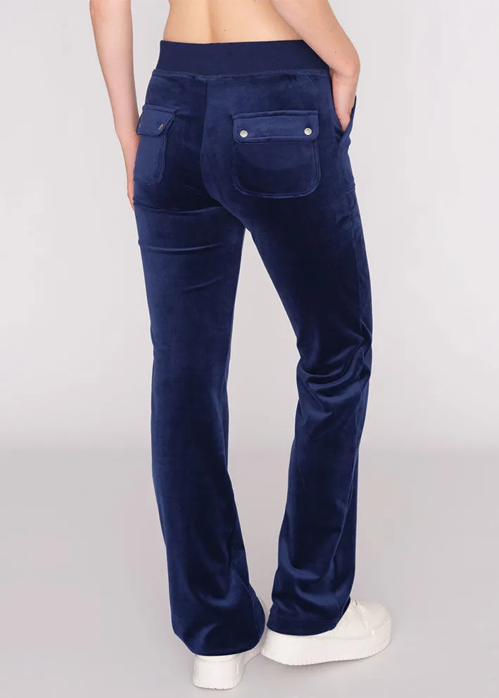 Juicy Couture Del Ray Pocket Velour Bukser - Blue Depths