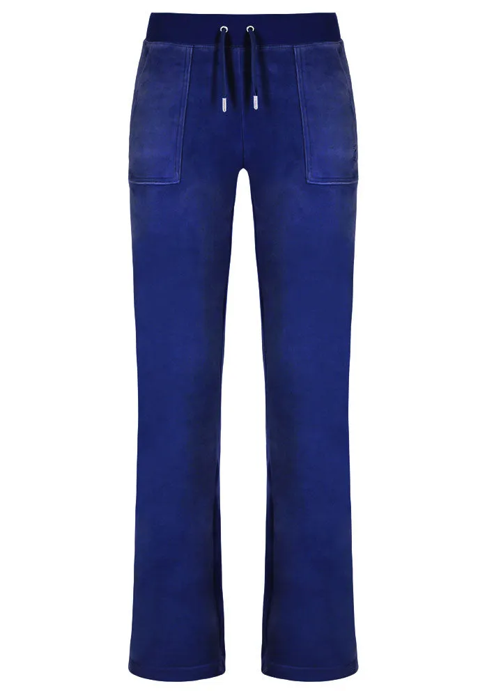 Juicy Couture Del Ray Pocket Velour Bukser - Blue Depths