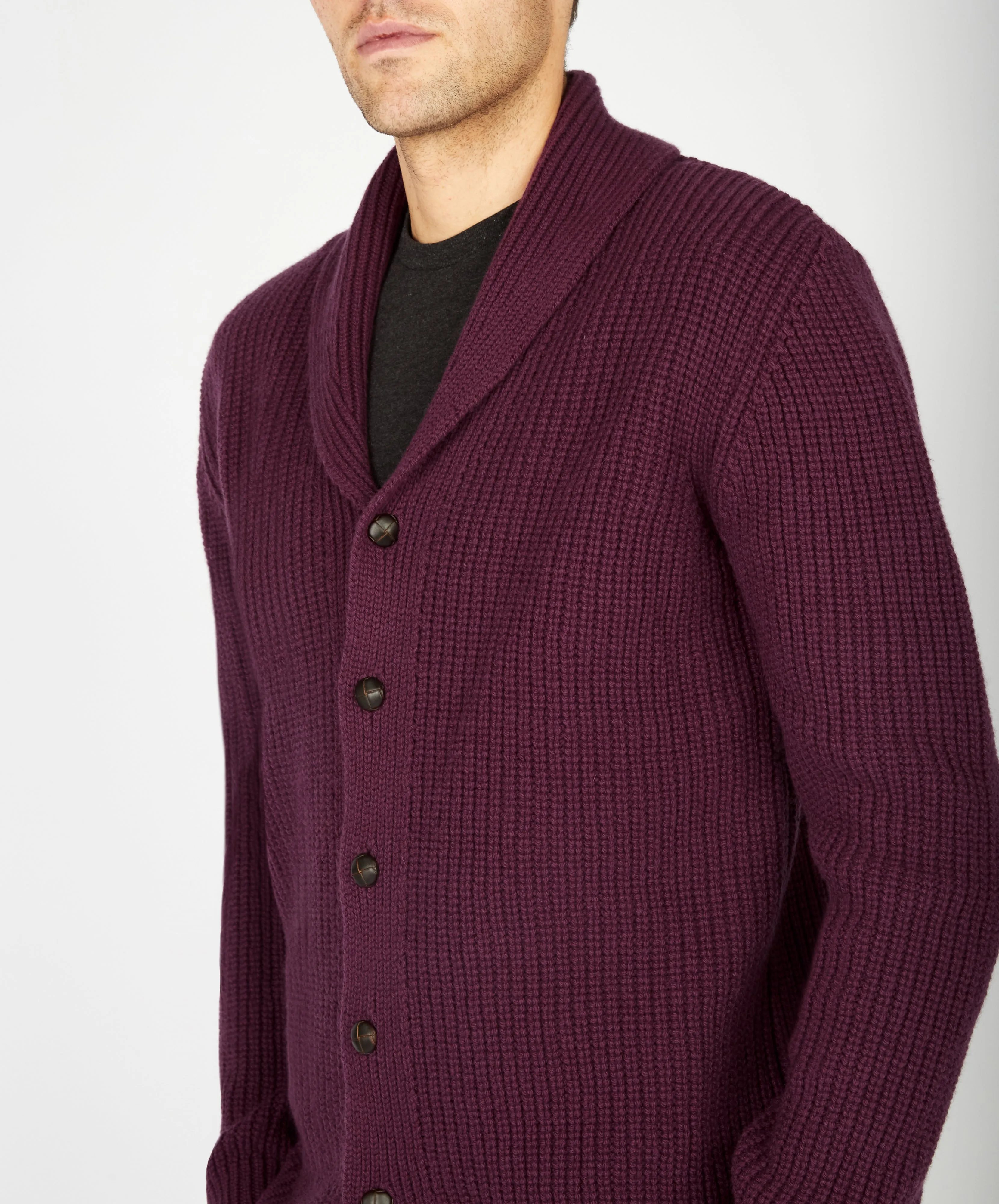 Luxe Shawl Cardigan Currant