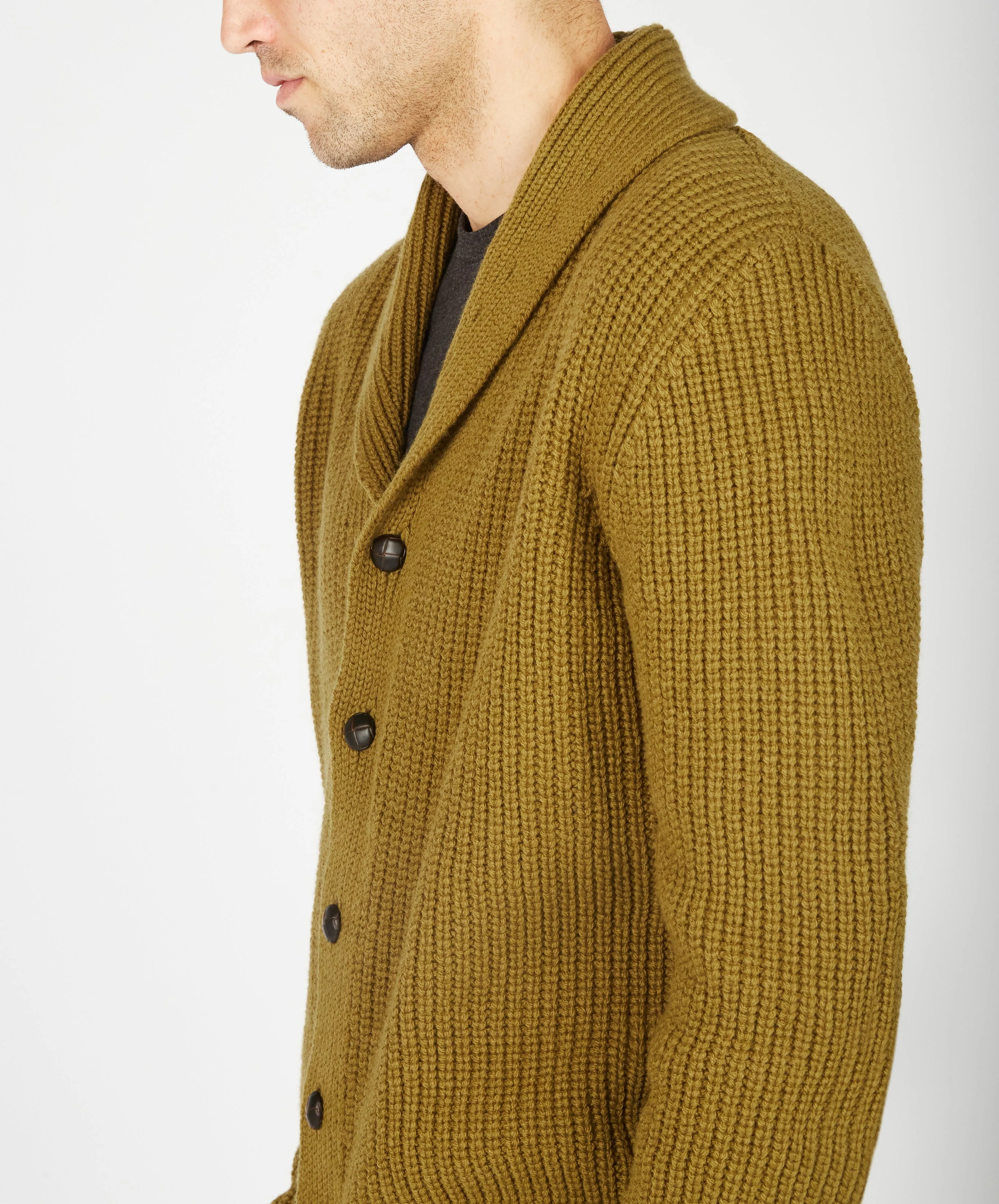 Luxe Shawl Cardigan Khaki