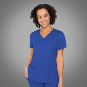 Med Couture Touch V-neck Knit Back Top 7468