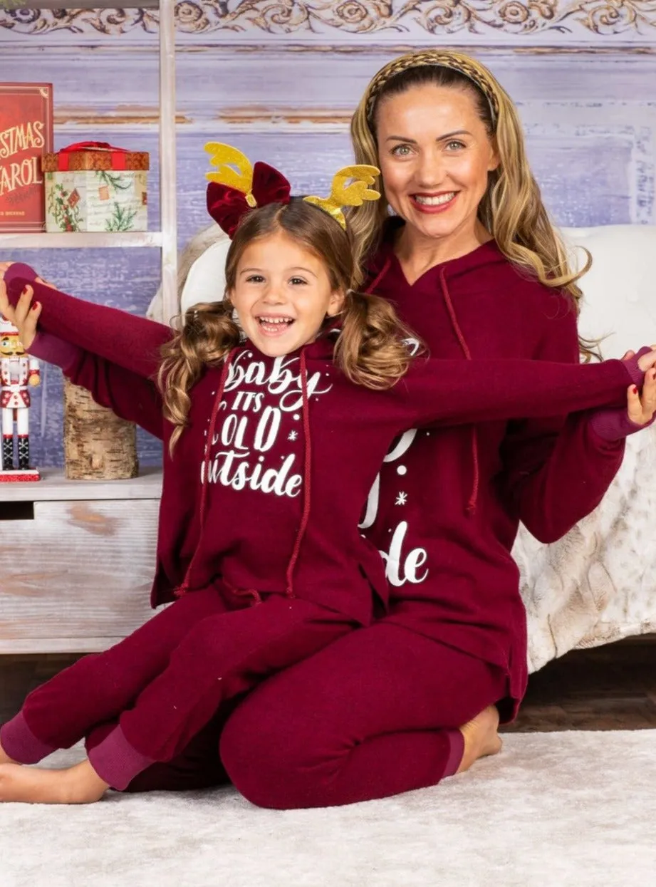 Mommy and Me Baby It's Cold Outside Loungewear Set