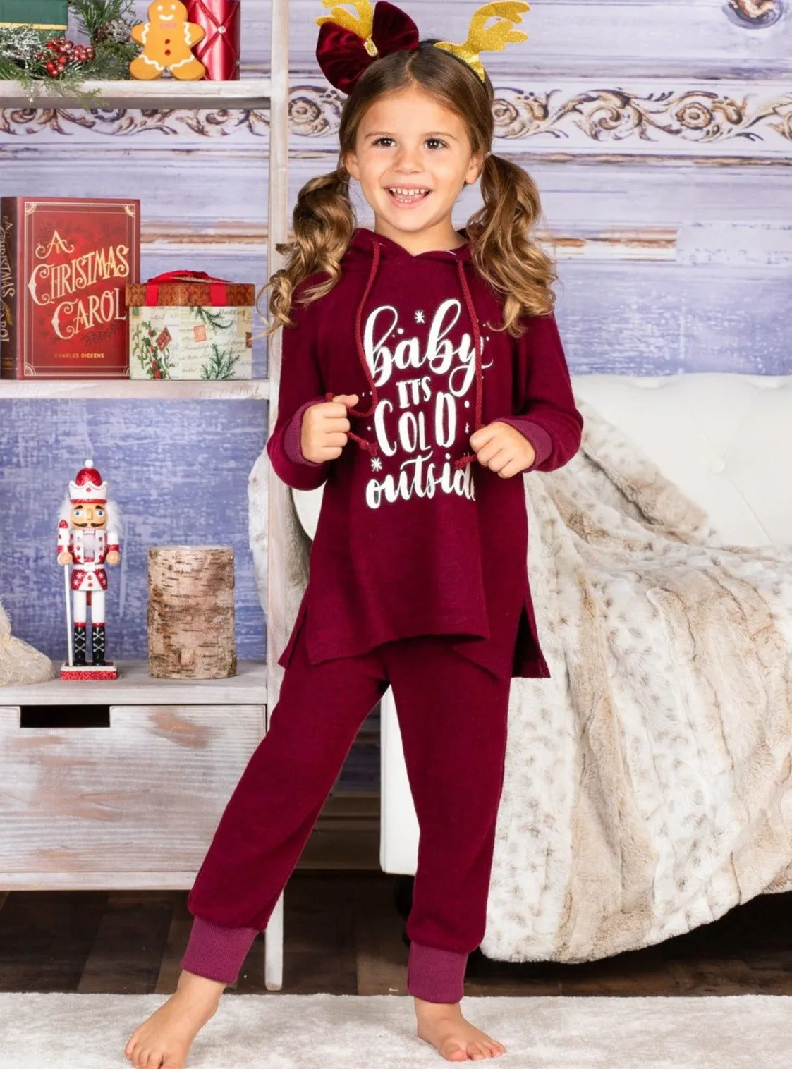 Mommy and Me Baby It's Cold Outside Loungewear Set