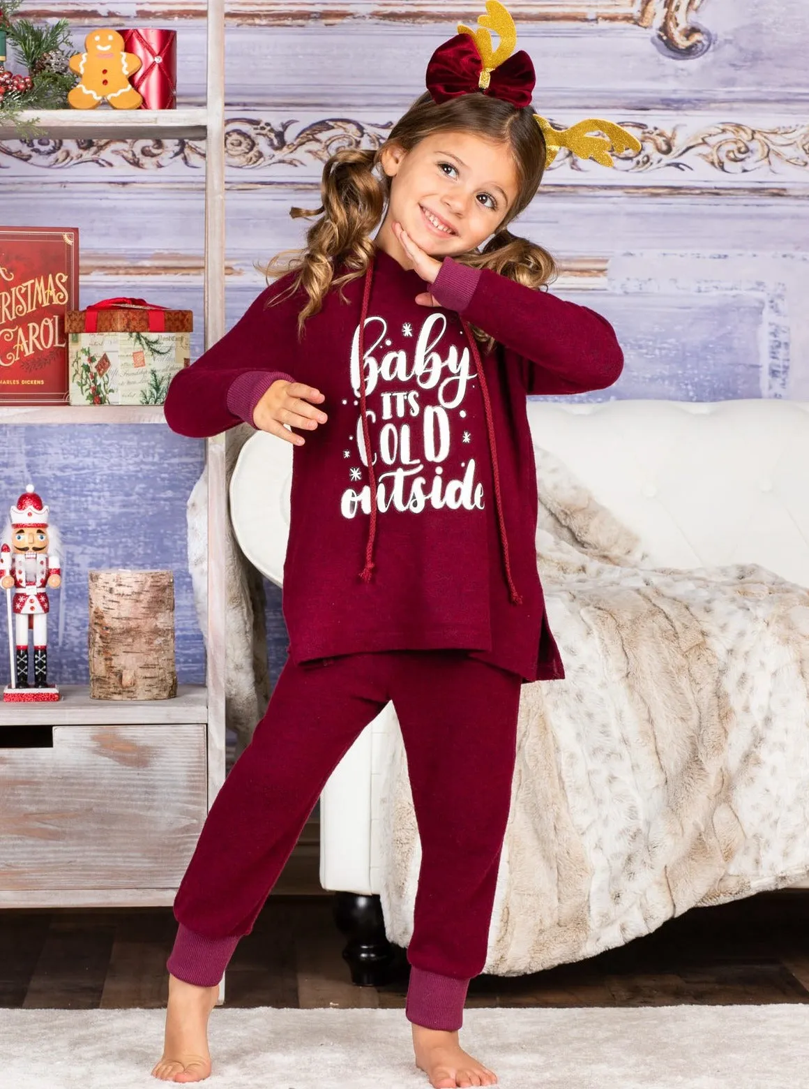 Mommy and Me Baby It's Cold Outside Loungewear Set