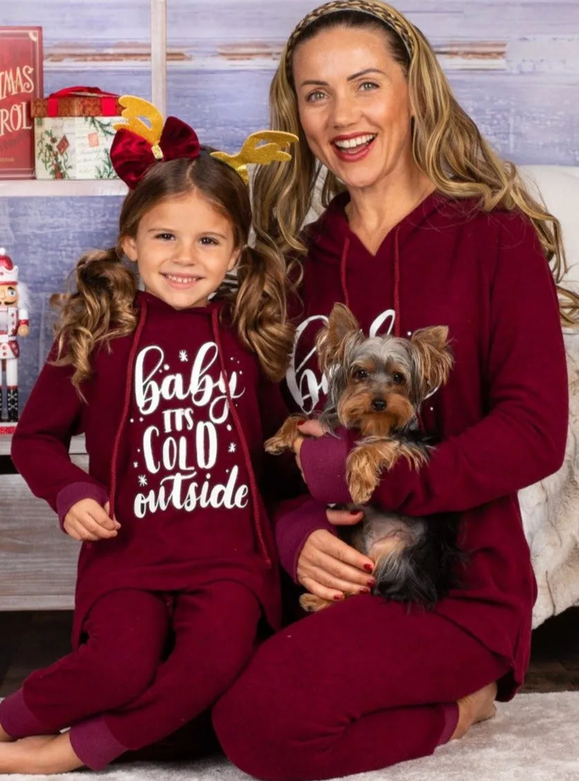Mommy and Me Baby It's Cold Outside Loungewear Set