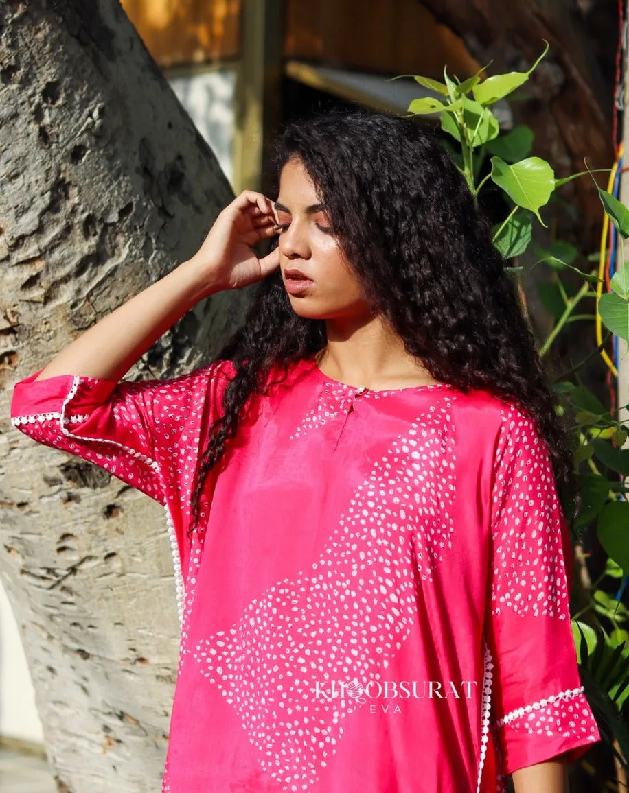Pink Lotus Dhoti CoOrd Set