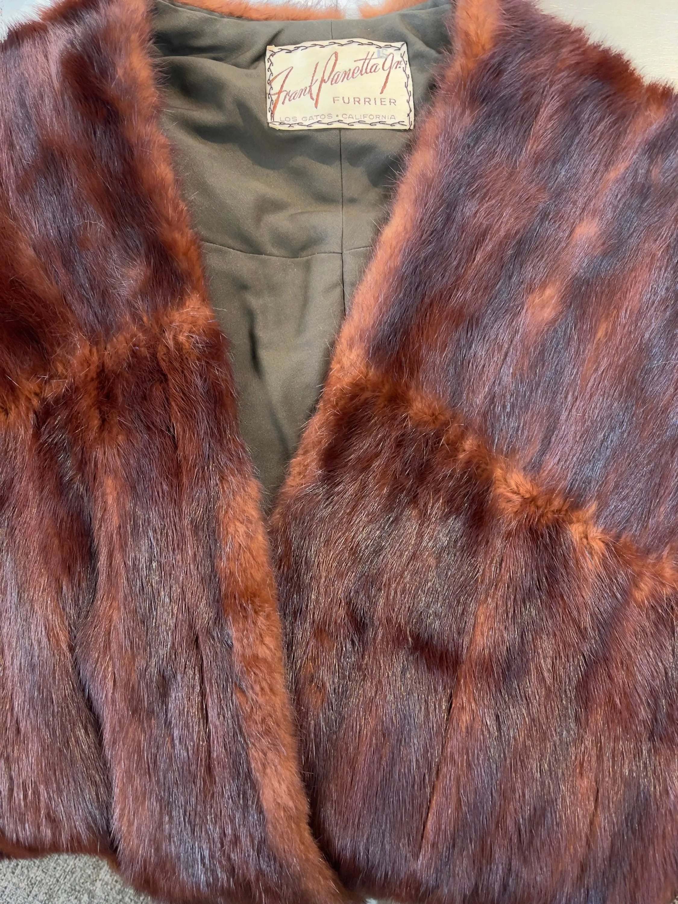 SABLE Mink Fur Vintage 1940’s Caplet Jacket Stole Shawl Winter Wrap