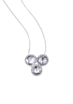 Sethi Couture Grace 18KWG Triple Cluster Diamond Necklace