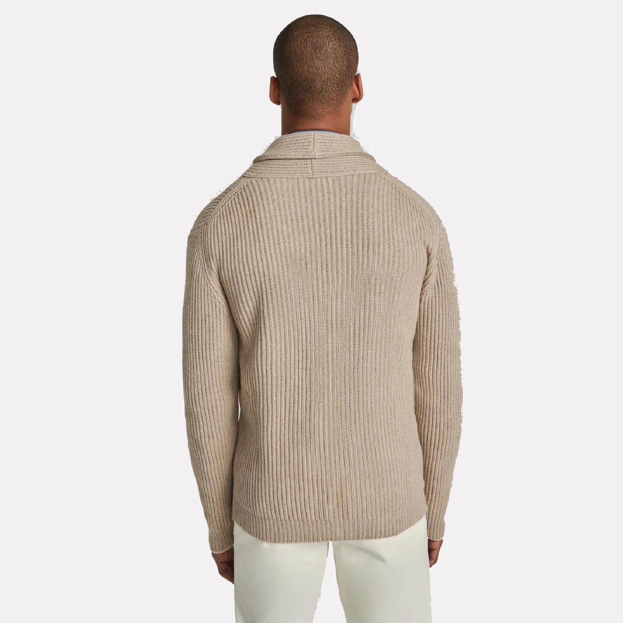 Stayner Shawl Collar Button Front Cardigan / Camel