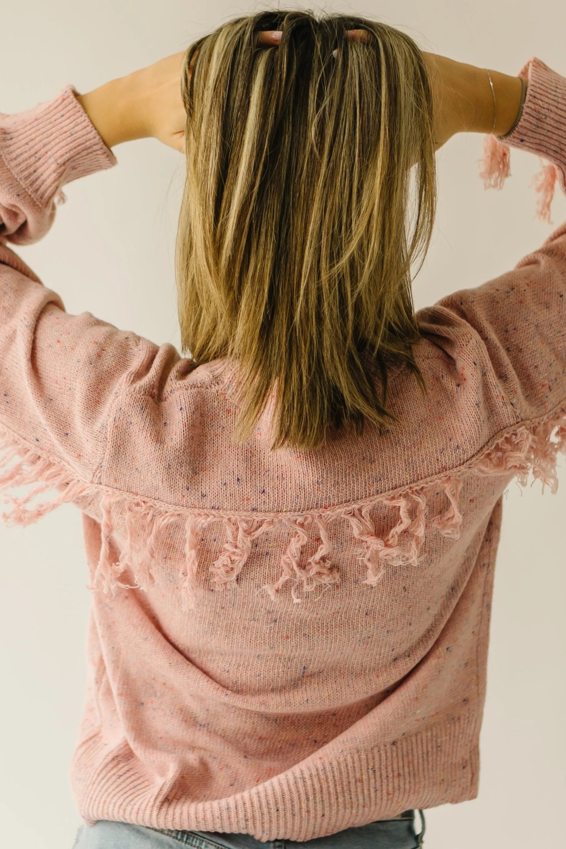 The Rolleston Knit Sweater in Dusty Pink