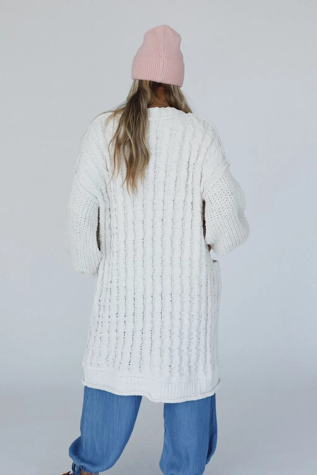 Warm Embrace Chunky Knit Cardigan - Cream