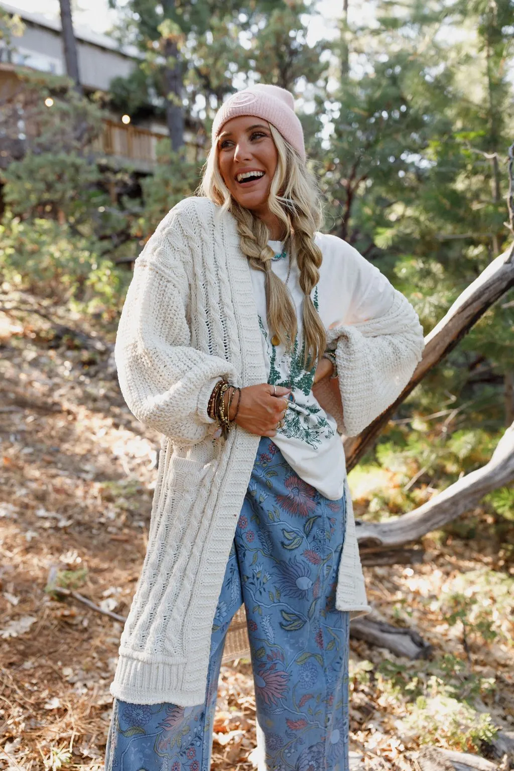 Warm Embrace Chunky Knit Cardigan - Cream