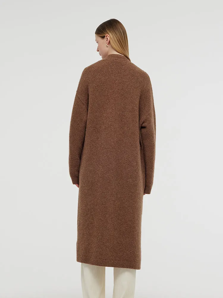 Wool Yak Blend Unisex Long Cardigan